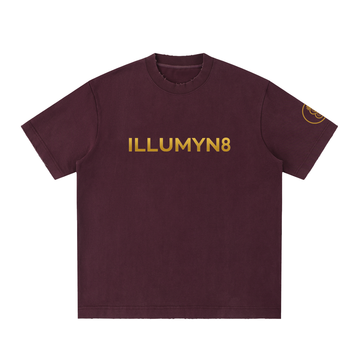 Illumyn8 Unisex Heavyweight Vintage Washed Frayed T-Shirt