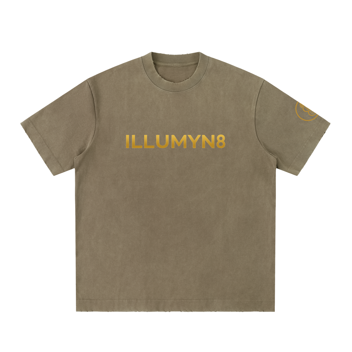 Illumyn8 Unisex Heavyweight Vintage Washed Frayed T-Shirt