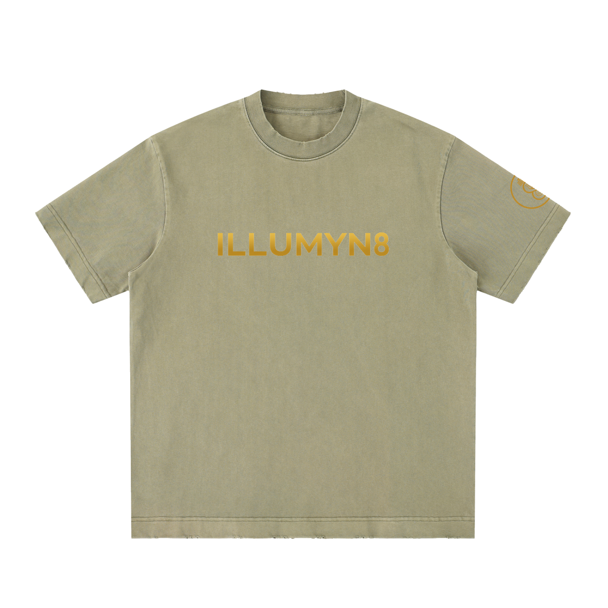 Illumyn8 Unisex Heavyweight Vintage Washed Frayed T-Shirt