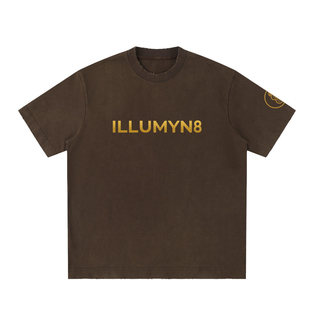 Illumyn8 Unisex Heavyweight Vintage Washed Frayed T-Shirt
