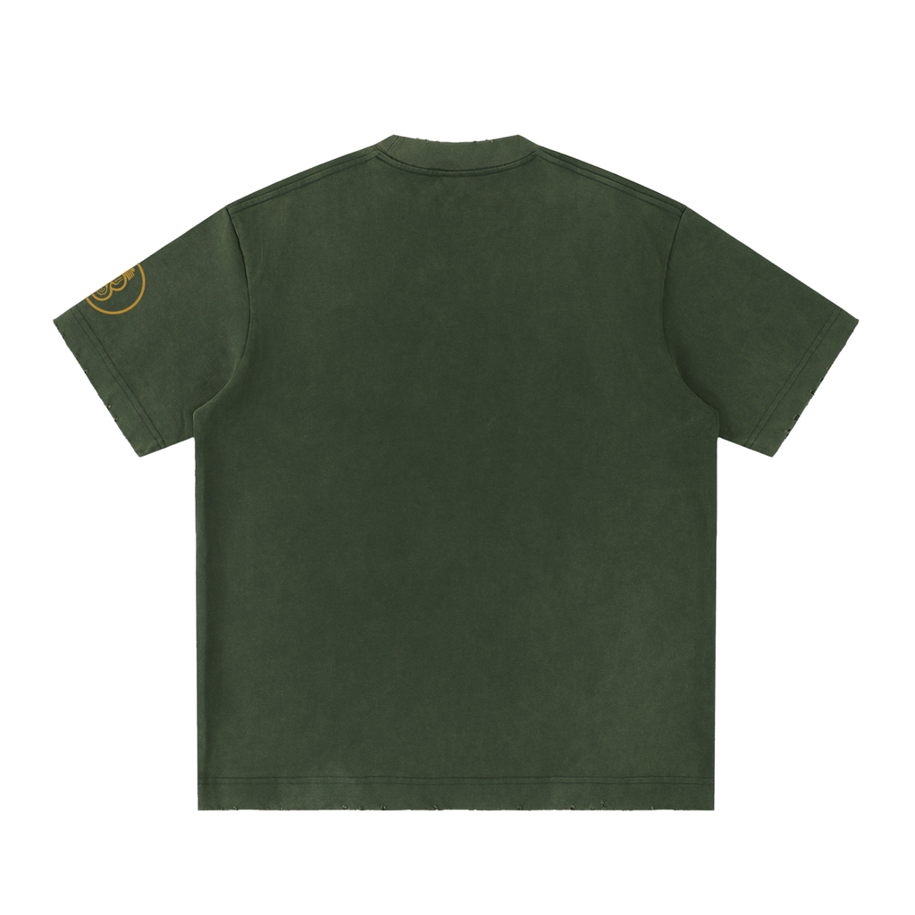 Illumyn8 Unisex Heavyweight Vintage Washed Frayed T-Shirt