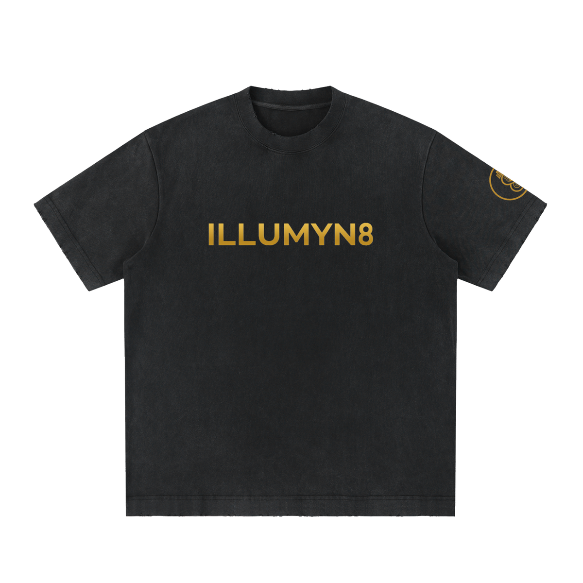 Illumyn8 Unisex Heavyweight Vintage Washed Frayed T-Shirt