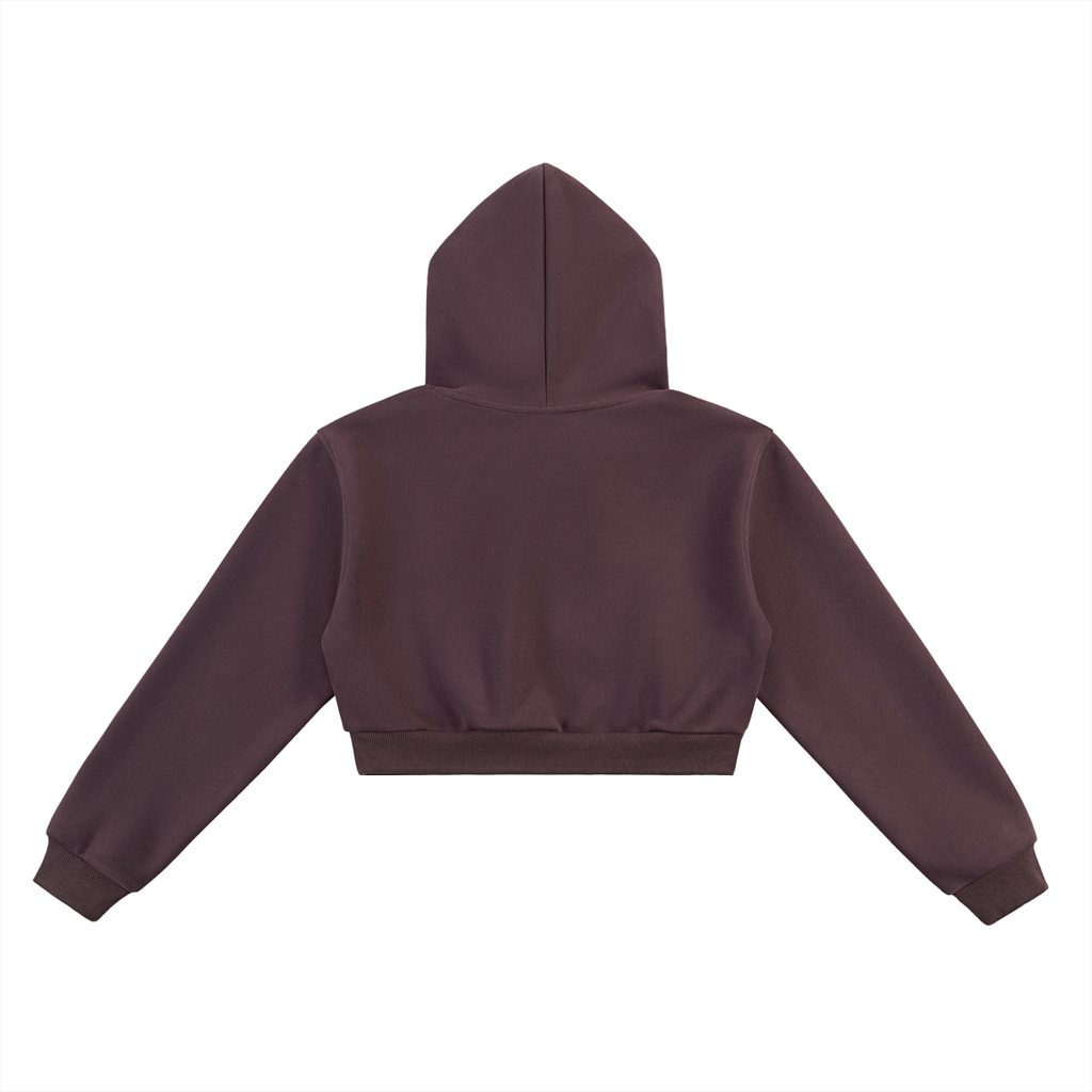 Illumyn8 Women's Split-Chest Cropped Zip-Up Hoodie