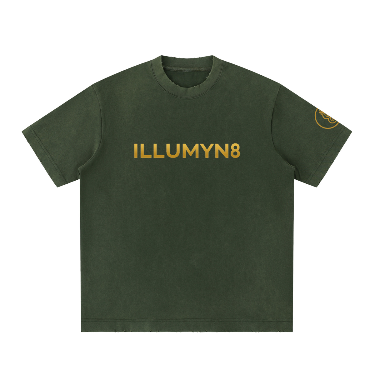 Illumyn8 Unisex Heavyweight Vintage Washed Frayed T-Shirt