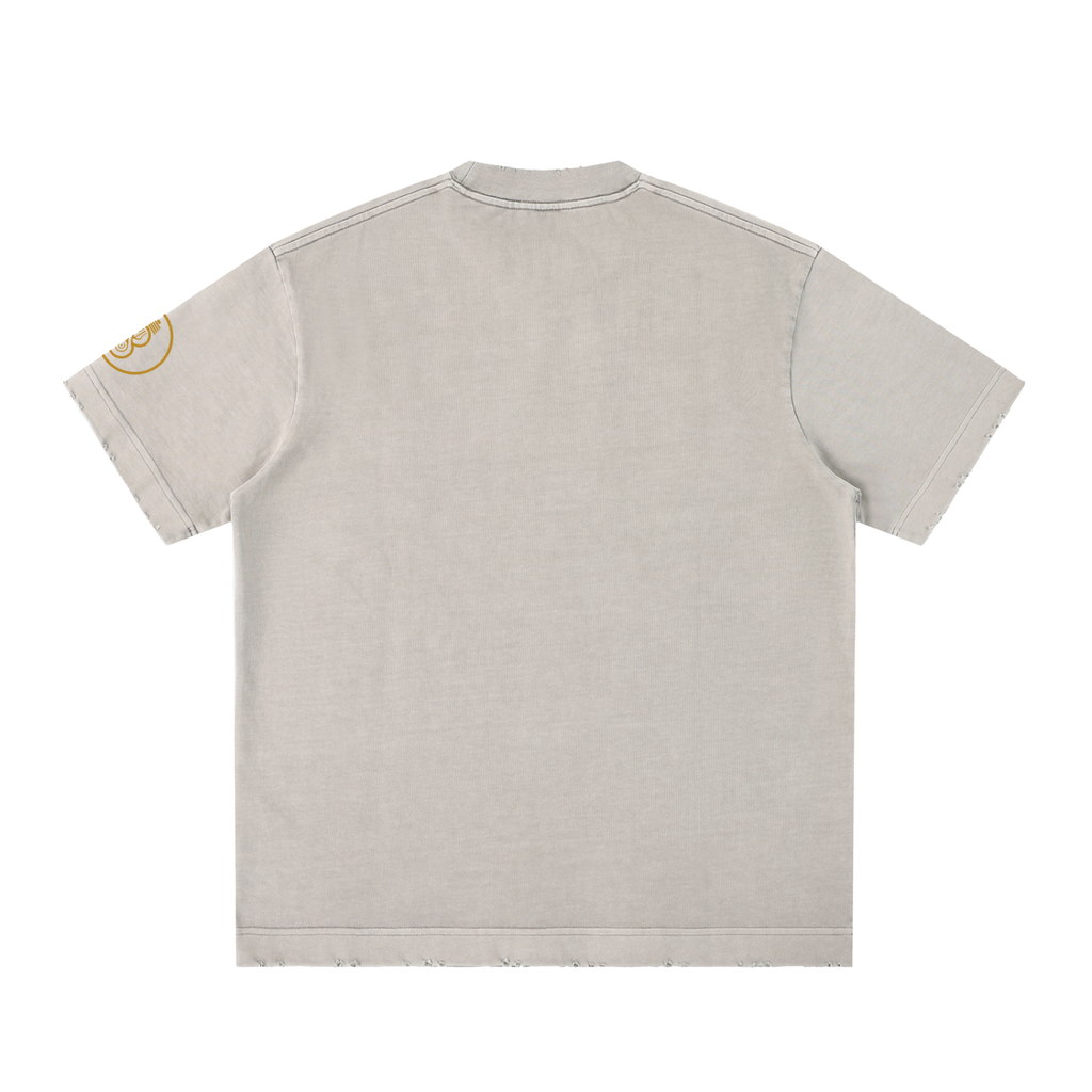 Illumyn8 Unisex Heavyweight Vintage Washed Frayed T-Shirt