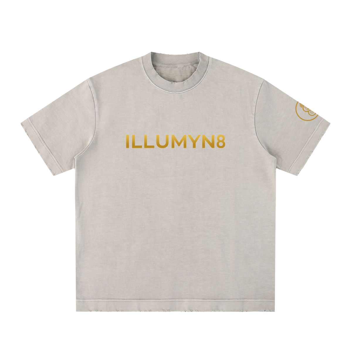Illumyn8 Unisex Heavyweight Vintage Washed Frayed T-Shirt
